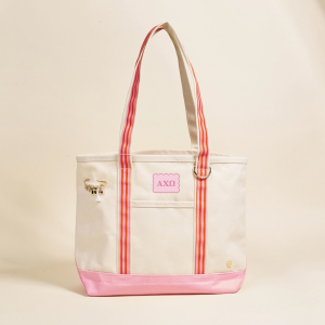 Canvas Tote Bag with Bag Charm